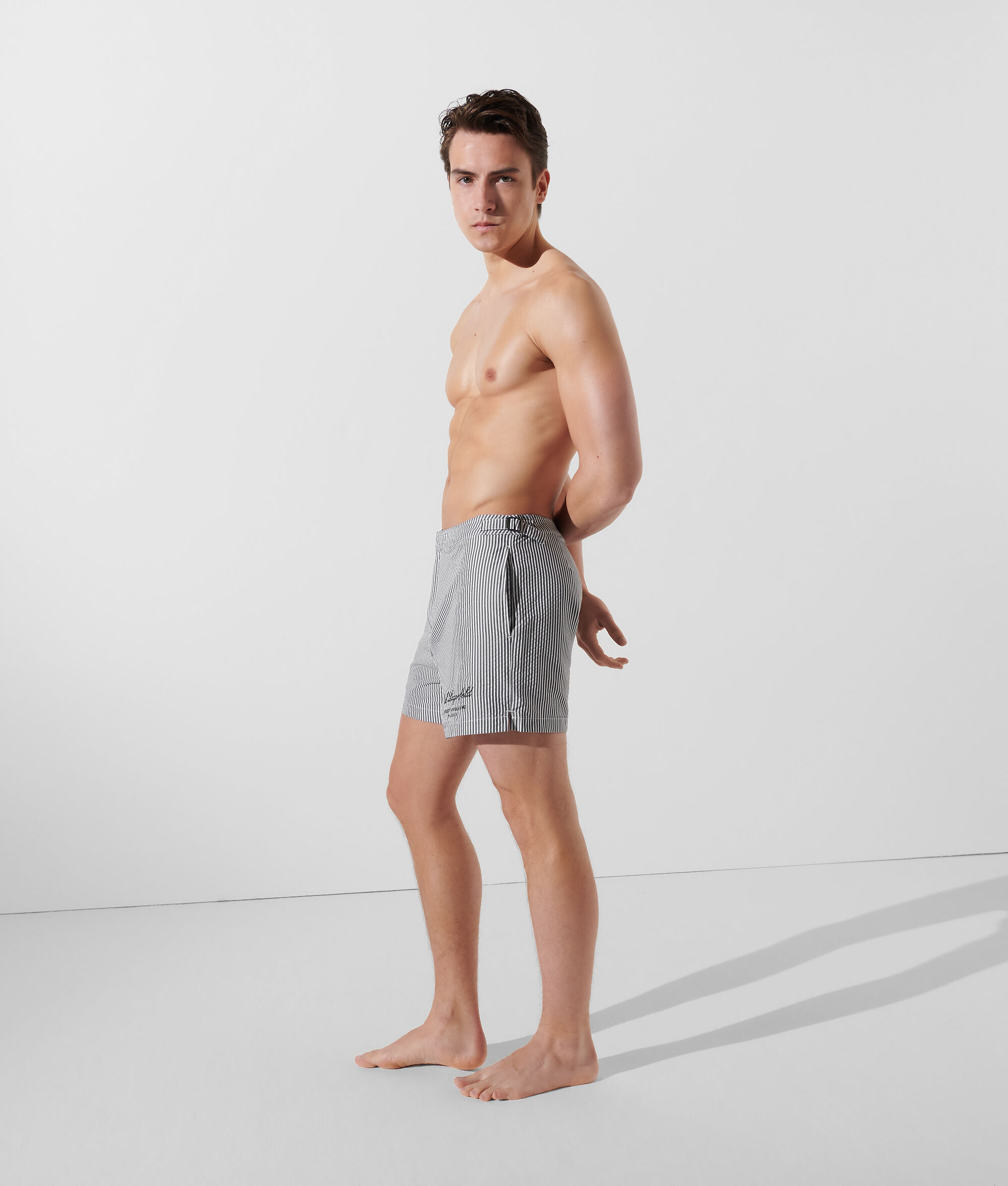 (image for) Fashionable HOTEL KARL STRIPED BOARD SHORTS